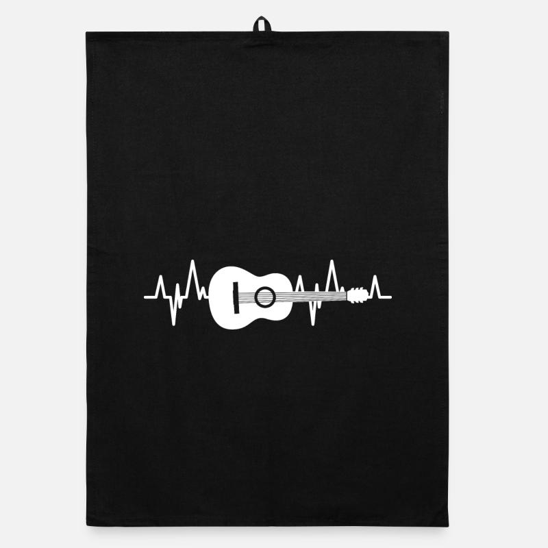 Guitar Heartbeat Organic dish towel