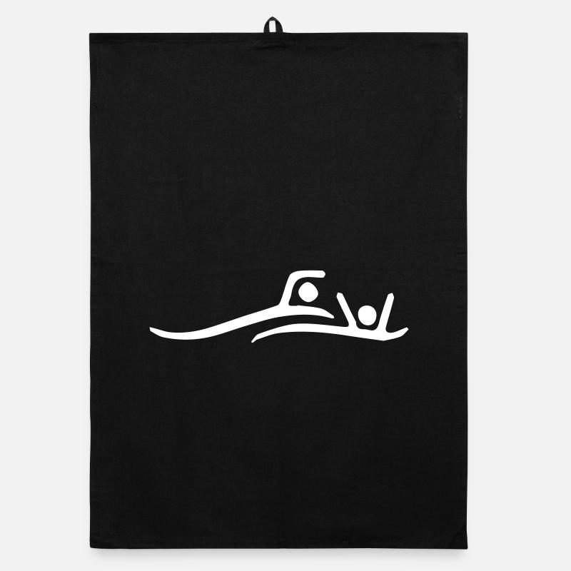 Lifeguard Icon - Organic Geschirrtuch - Schwarz