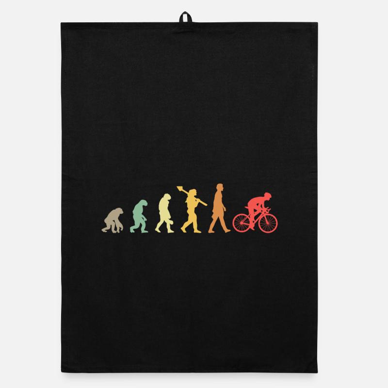 Evolution Cycling Bicycle Road Bike Development Retr Organic dish towel