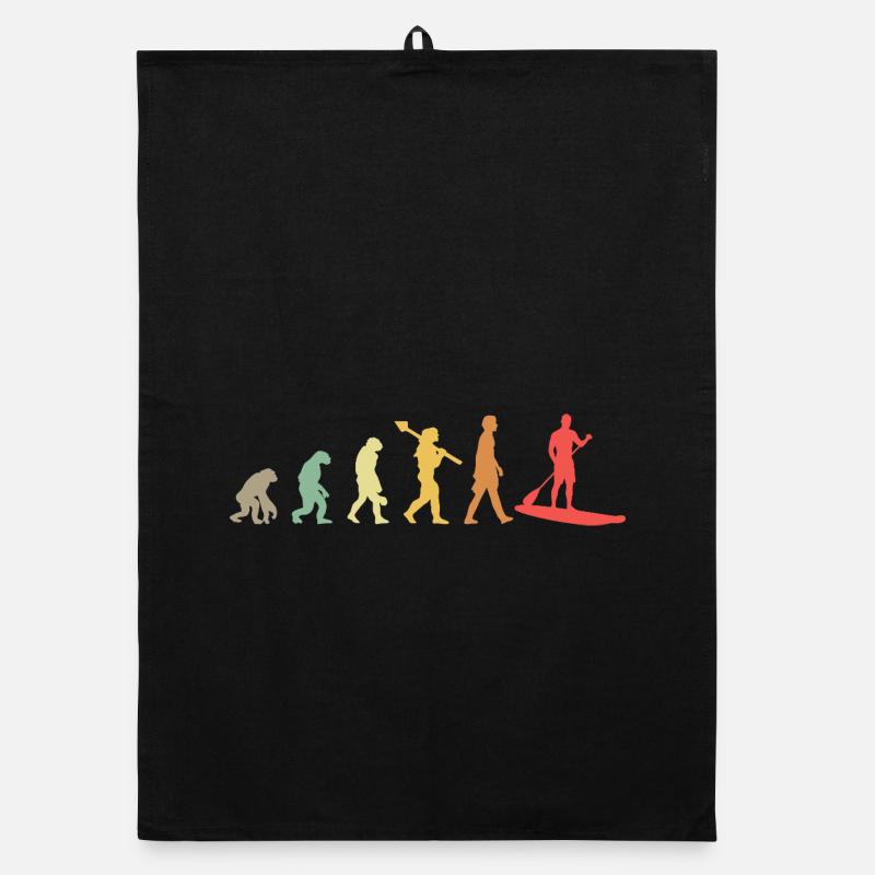 Kayak Evolution Kayak Development Retro Organic dish towel