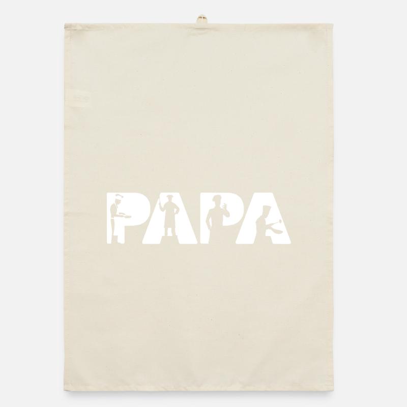 Papa Chef Kitchen King Head Cook Design Organic dish towel