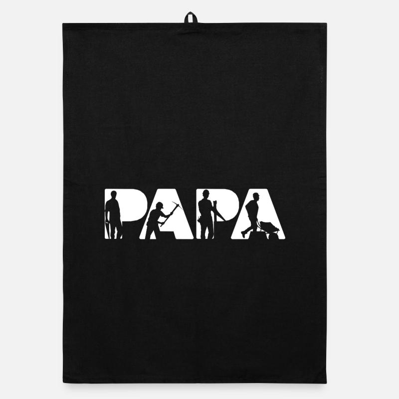 Ouvrier du bâtiment Papa Papa Fier Constructeur Torchon bio