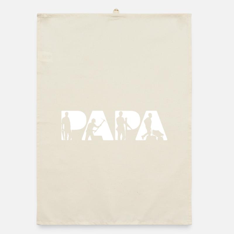 Construction Laborer Papa Proud Builder Dad Organic dish towel