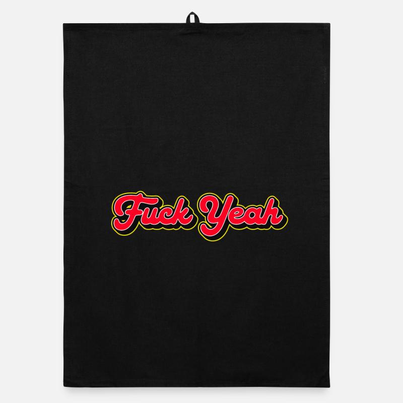 Verdammt ja, 3D Red Script Organic Geschirrtuch