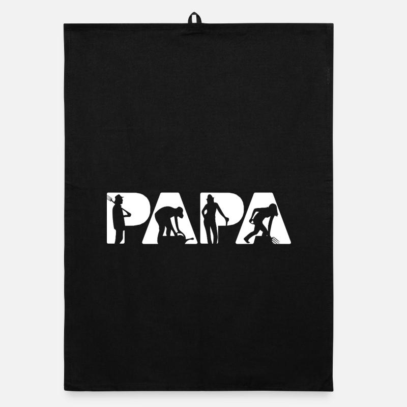 Ground Maintenance Papa Gardening Silhouette Gift Organic dish towel
