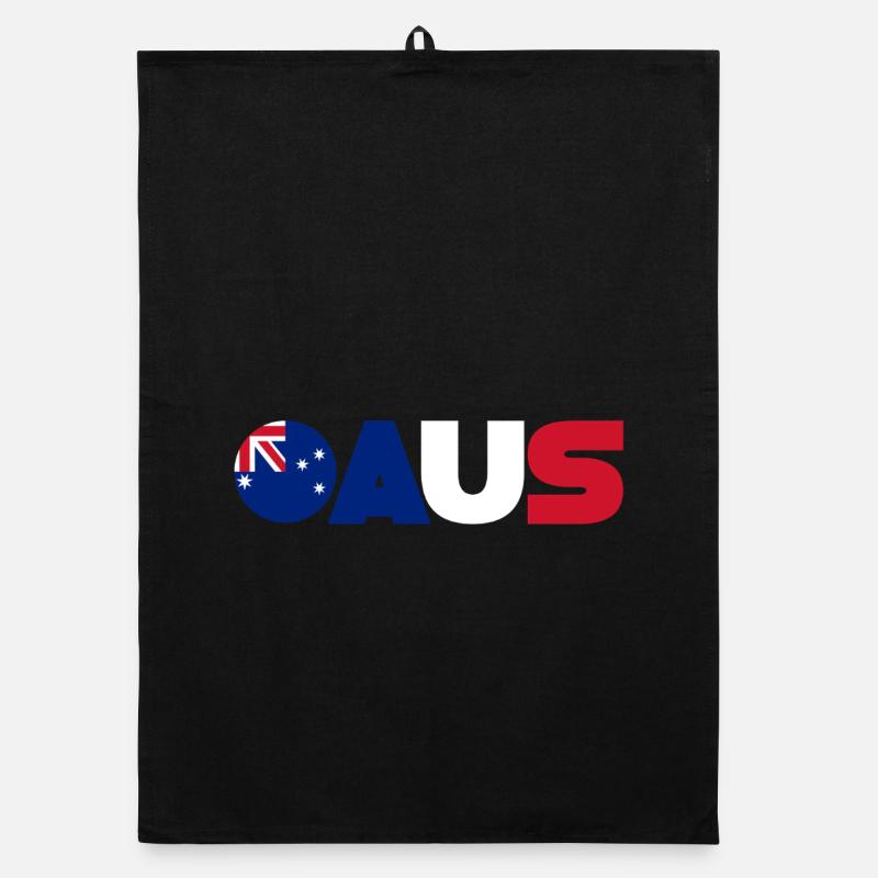 Australien - Organic Geschirrtuch - Schwarz