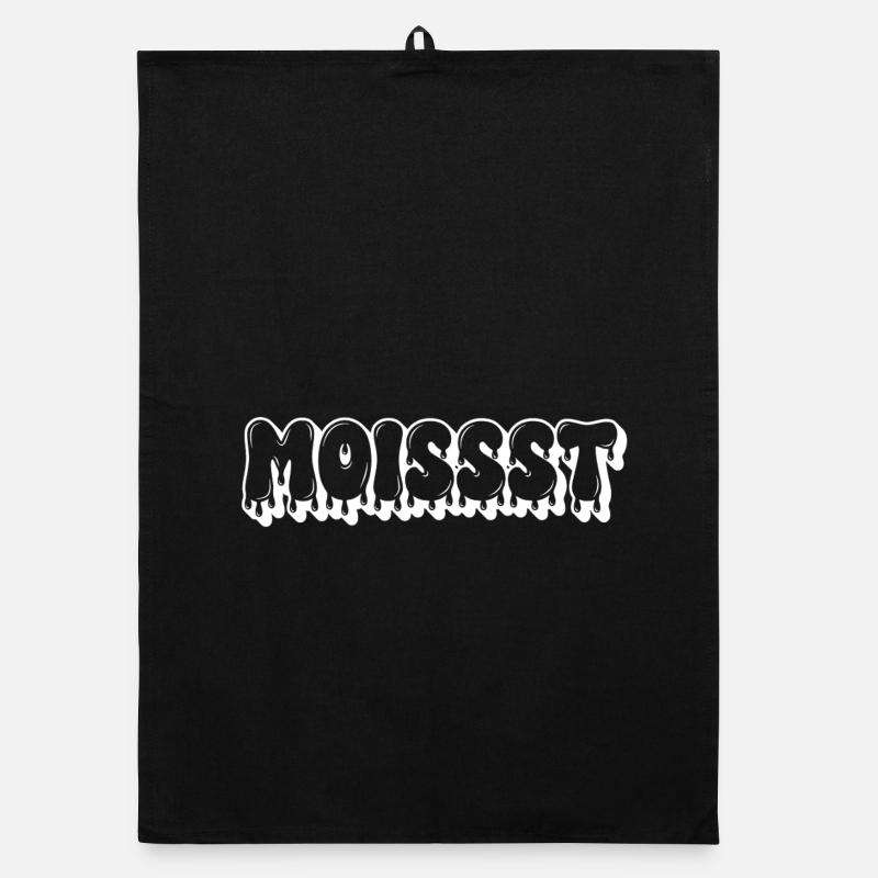 Moist Dripping Text Organic dish towel