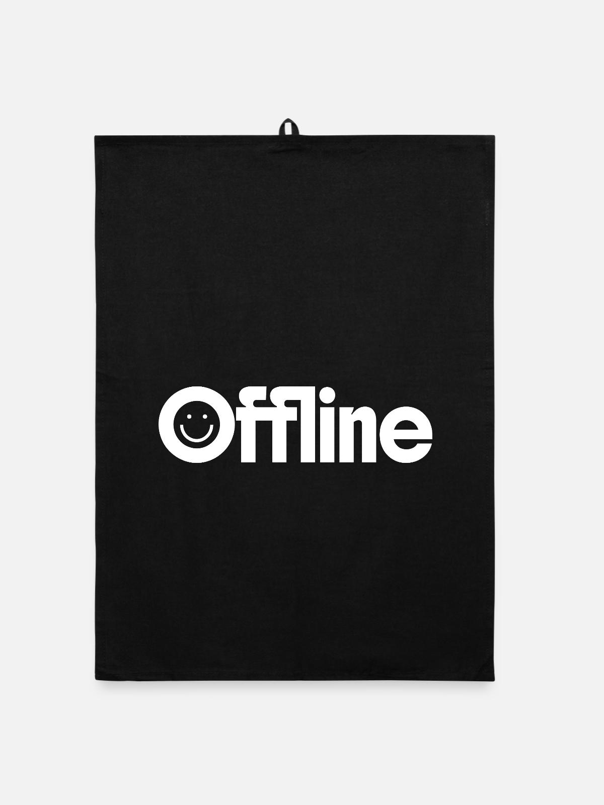 offline - Organic Geschirrtuch - Schwarz - Vorne