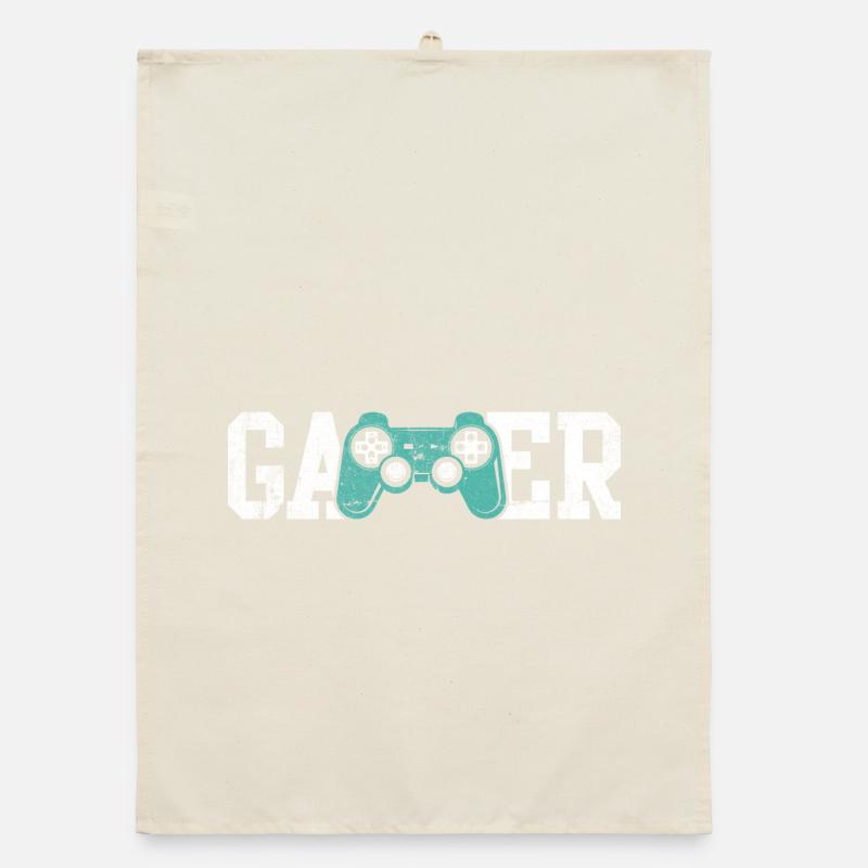 Gamer Glyphs Controller Tee Organic dish towel