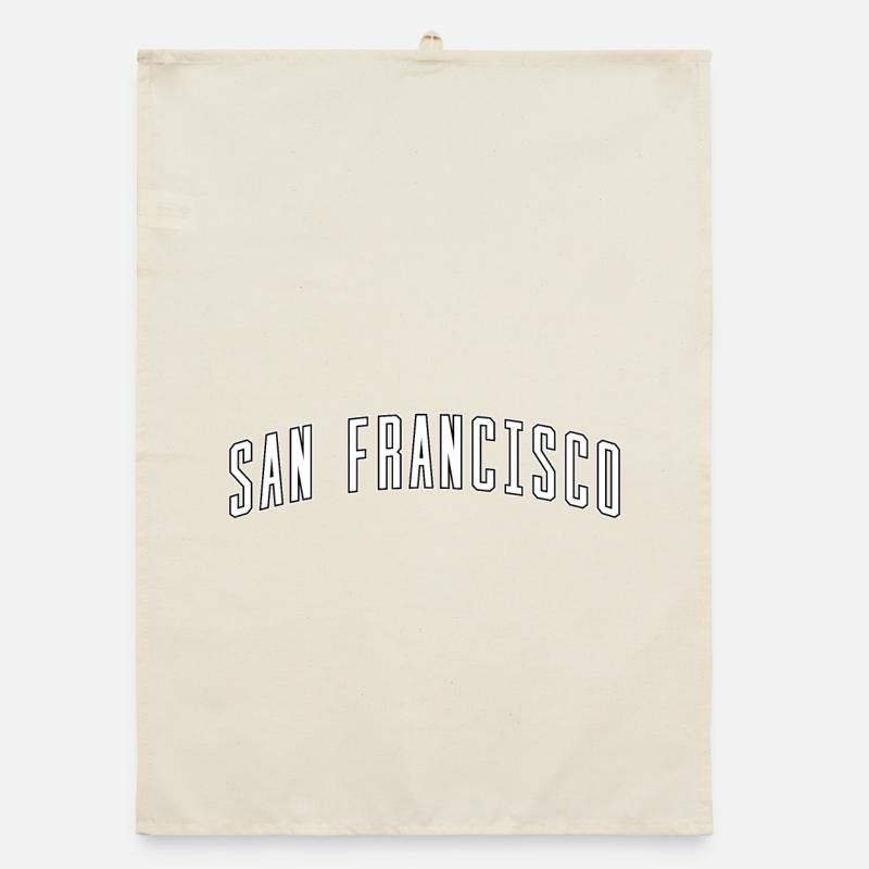 San Francisco Arc Font Design Organic dish towel