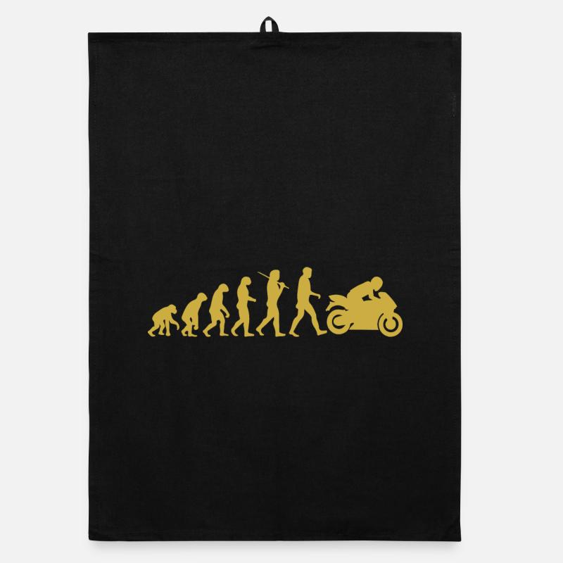Motorrad-Evolution Organic Geschirrtuch