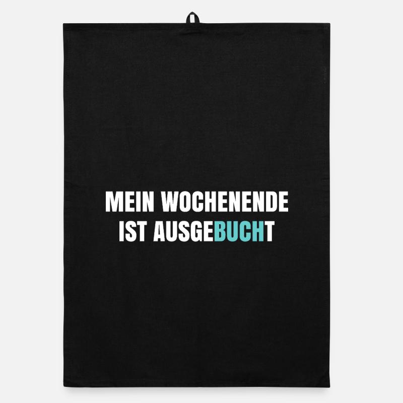 Mein Wochenende ist ausgeBUCHt Organic Geschirrtuch