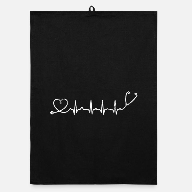 Pulse Heartbeat Stethoscope Organic dish towel