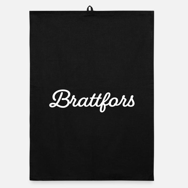 Brattfors blanc - Torchon bio - noir