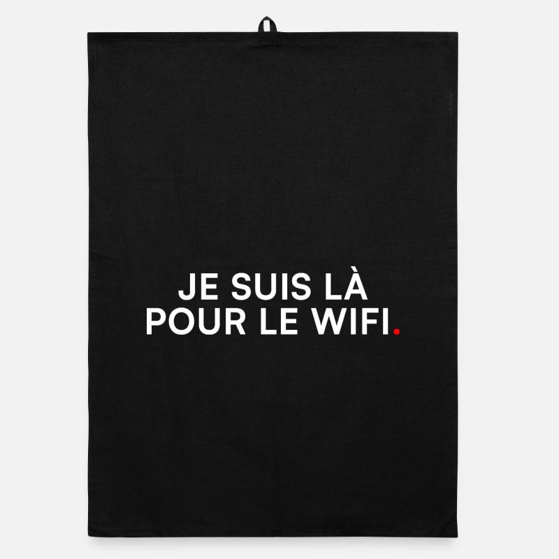 Ich bin hier wegen WLAN – Geek-Humor Organic Geschirrtuch