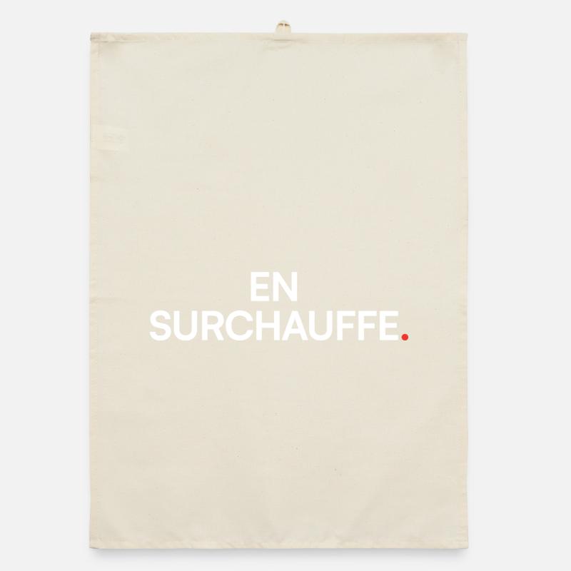 Overheating, humor, tiredness, work Organic dish towel