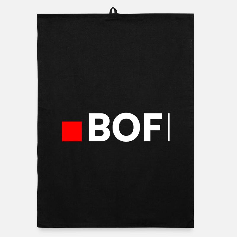 FRO | Minimalist funny reaction - Organic dish towel - black