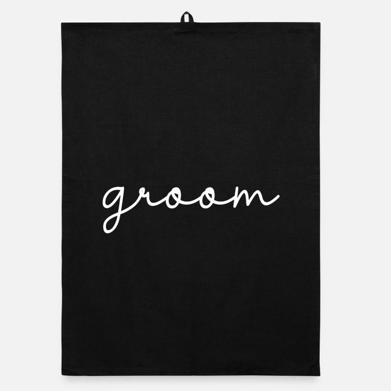 Bräutigam Cool Matching Paar Hochzeitsfeier Hochzeit Organic Geschirrtuch