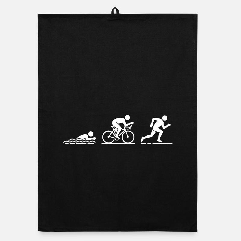Triathlon - Organic Geschirrtuch - Schwarz