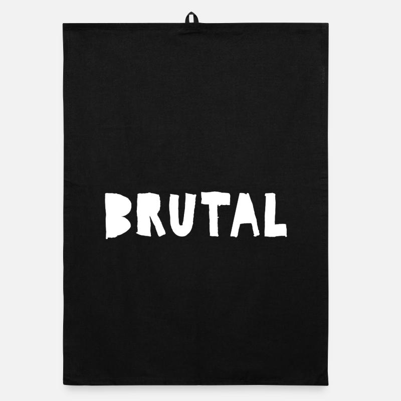 Conception brutale du logo Daged Bold Torchon bio