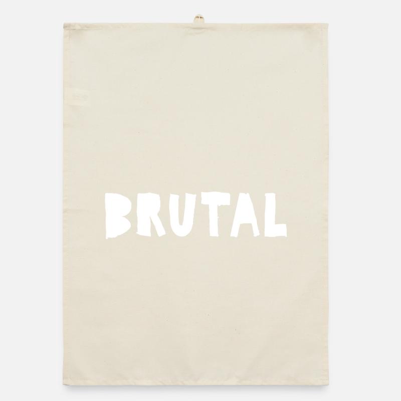 Conception brutale du logo Daged Bold Torchon bio