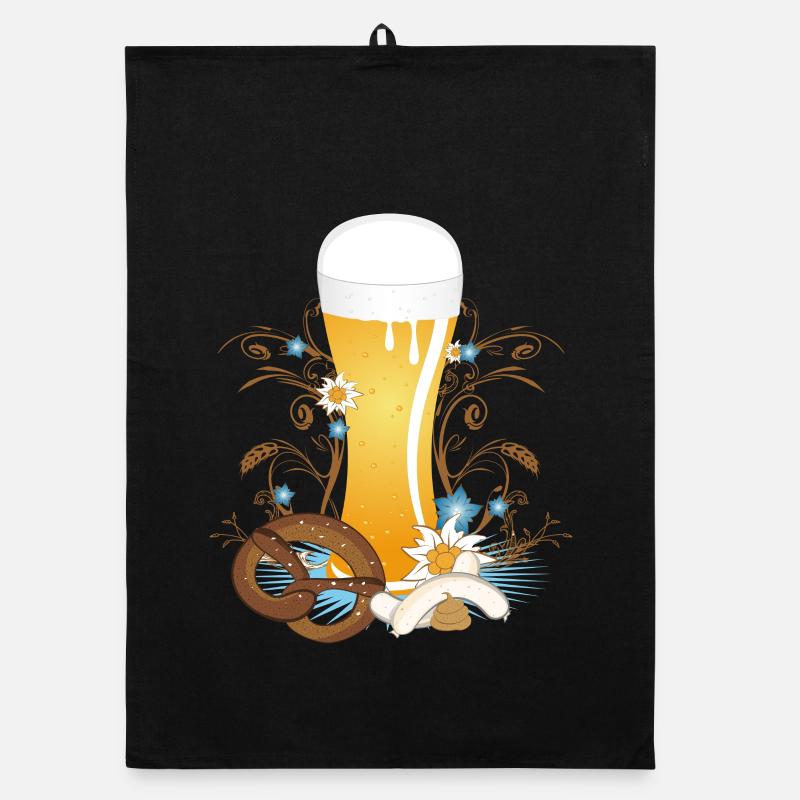 La bière de blé avec un repas Torchon bio