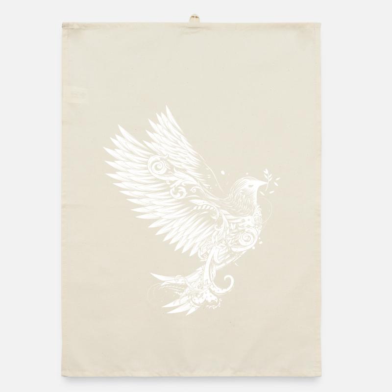 colombe blanche Torchon bio