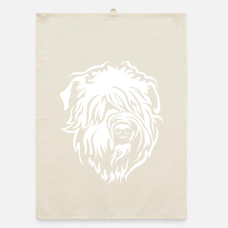 Tête de Wheaten Terrier « Black Edition » Torchon bio