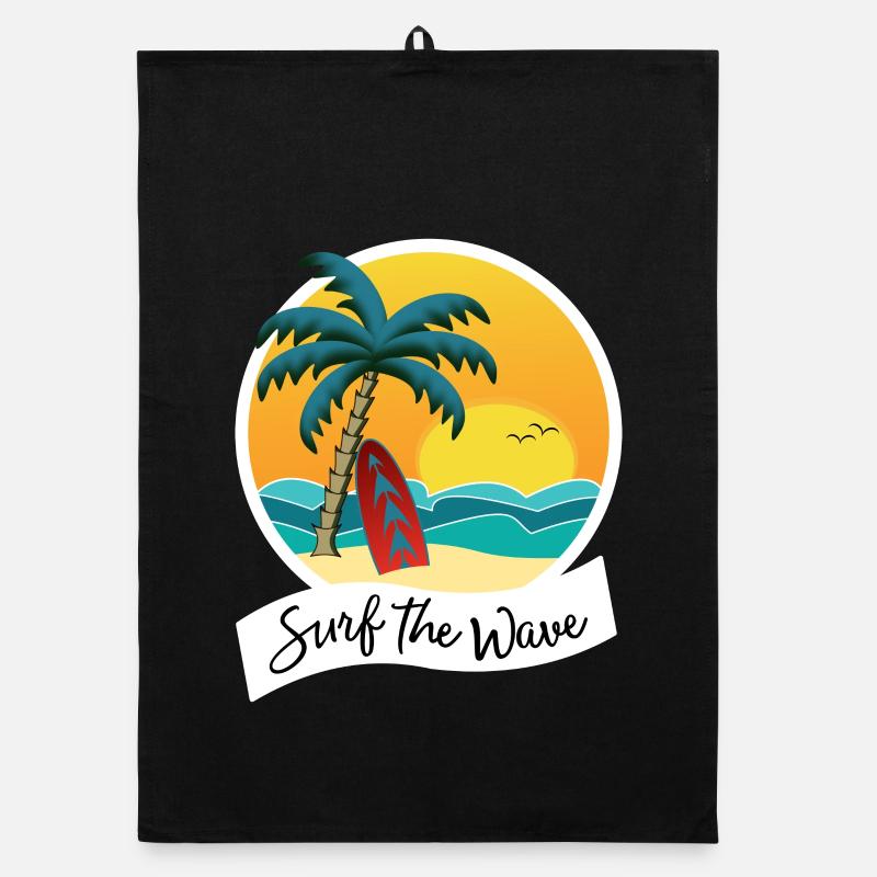 Surf the Wave Organic dish towel
