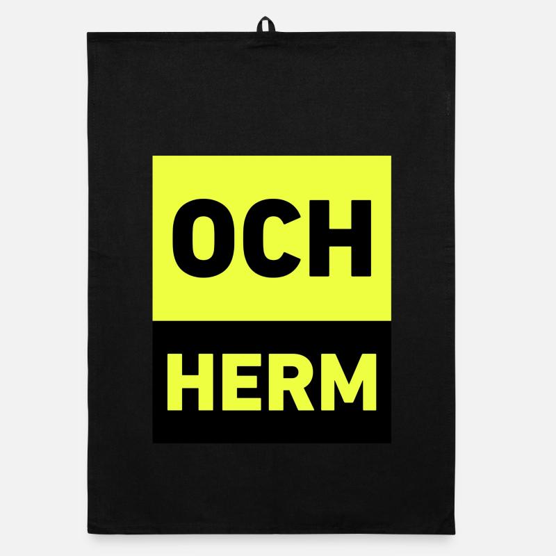 Och herm - Organic Geschirrtuch - Schwarz