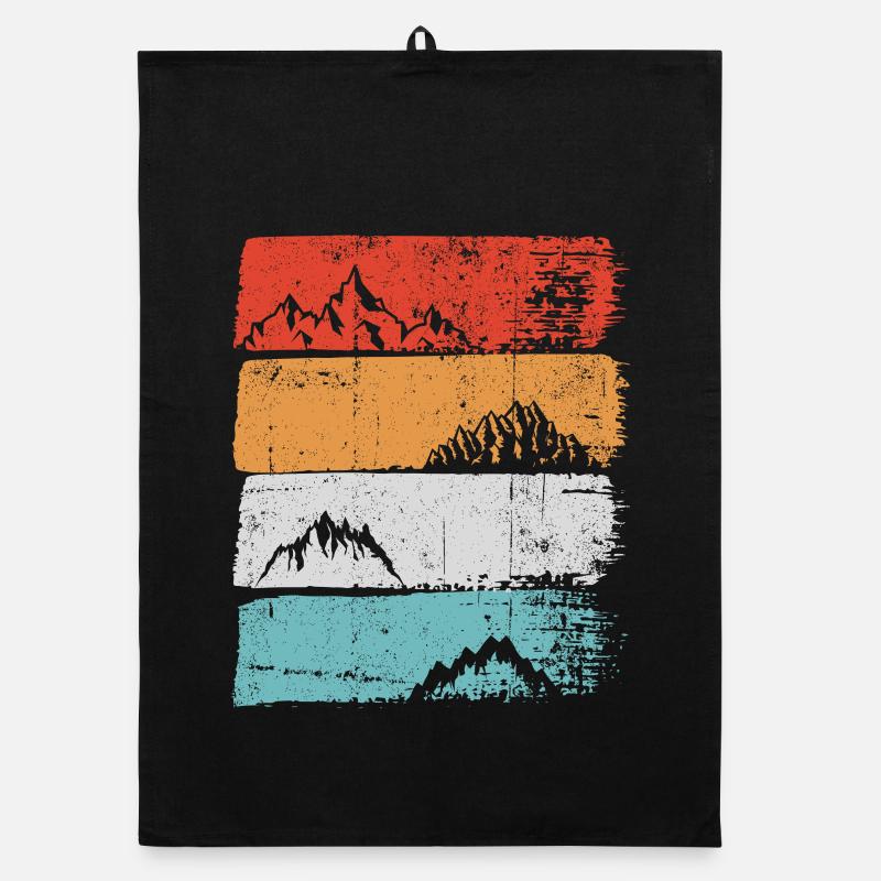 Terraced Peak Sunset Stripe Organic dish towel