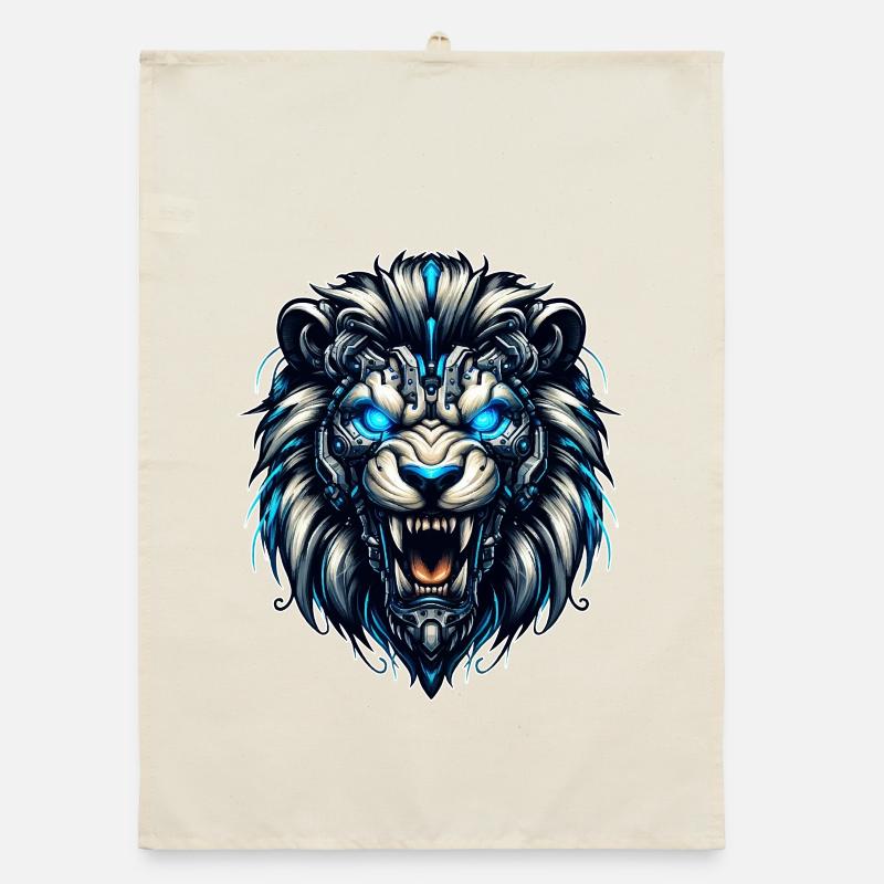 Lion Cyborg Robot cadeau Torchon bio