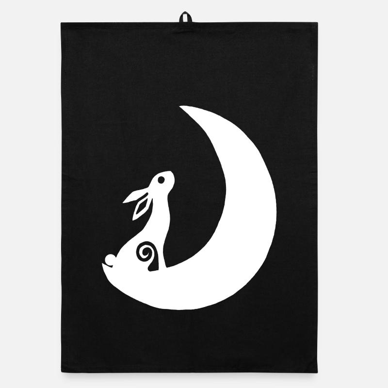 A rabbit on the moon Organic dish towel