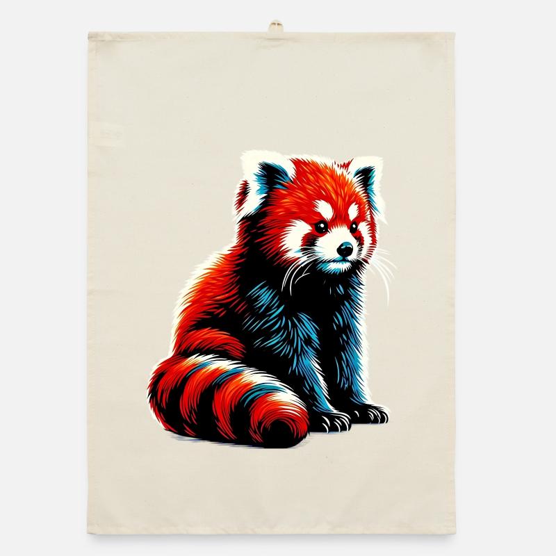 Red panda Organic dish towel