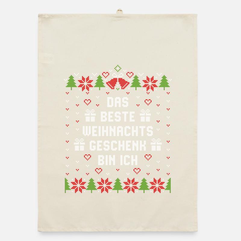 Das beste Weihnachtsgeschenk bin ich Organic Geschirrtuch