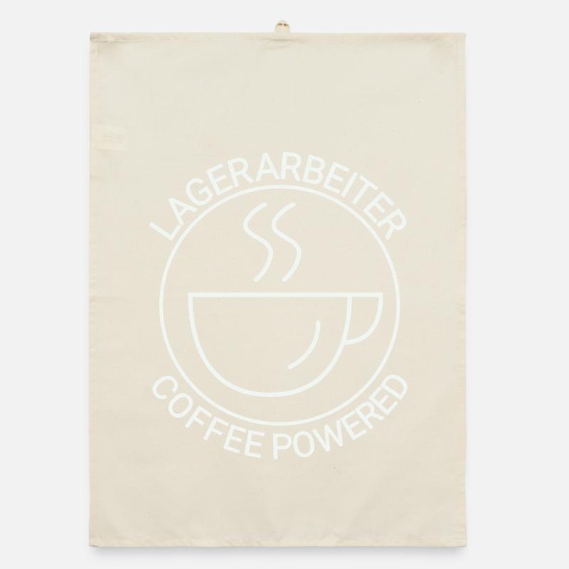 Warehouse Worker Coffee Powered Organic dish towel