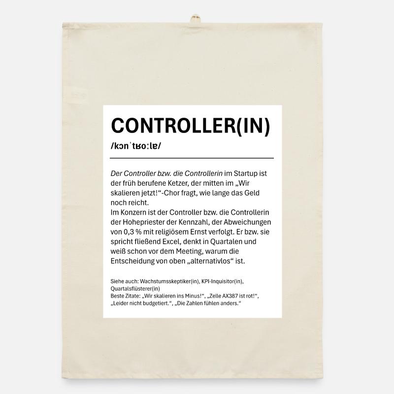 Controller(in) Design Print Organic Geschirrtuch