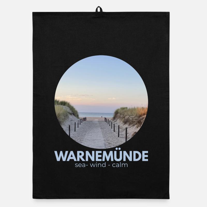 Dünenpfad am Abend am Meer Organic Geschirrtuch