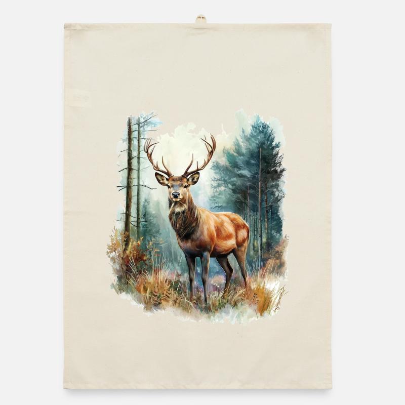 Deer Roe Deer Organic dish towel