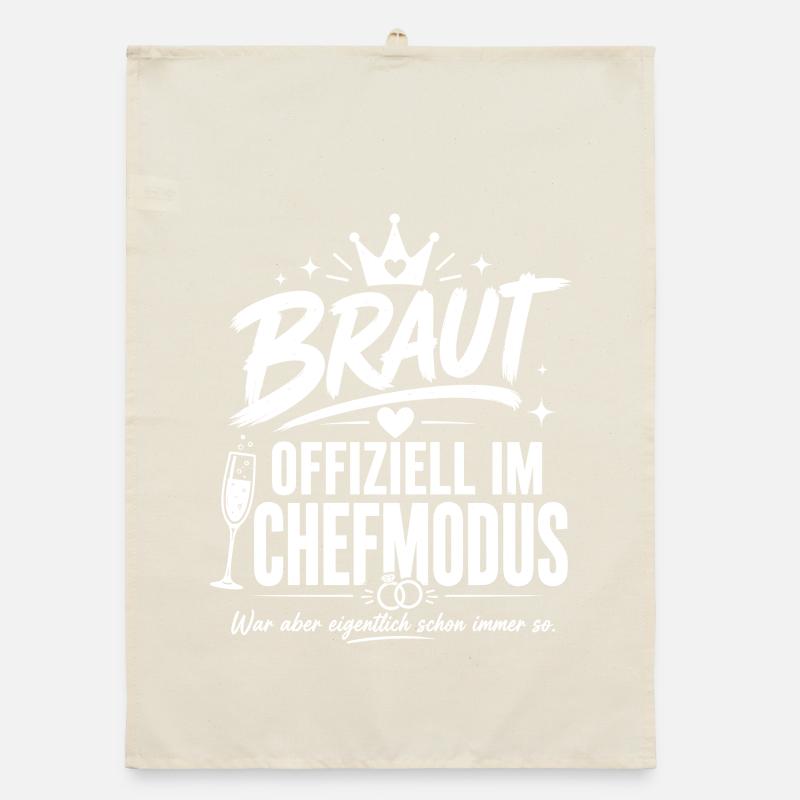 Braut im Chefmodus Organic Geschirrtuch