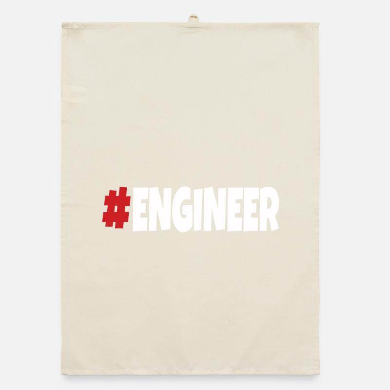#engineer rot-weiß Organic Geschirrtuch