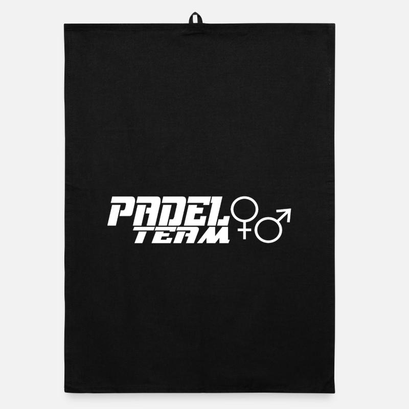 L’équipe de padel - Torchon bio - noir