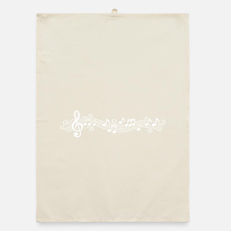 Notes musicales Clés de mélodie Torchon bio