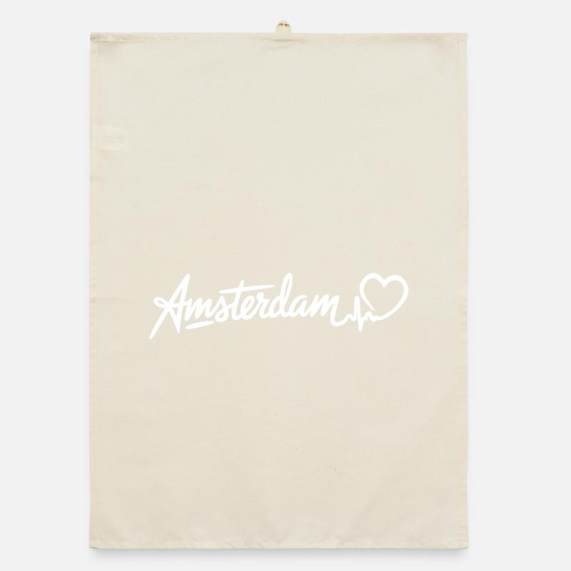 Amsterdam Heartbeat Netherlands Organic dish towel
