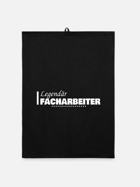 Facharbeiter als Job - Organic Geschirrtuch - Schwarz - Vorne