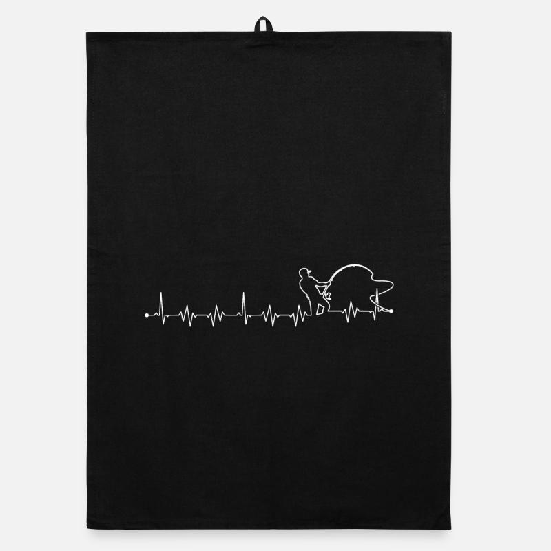 Pulse Runner on ECG Line Organic dish towel