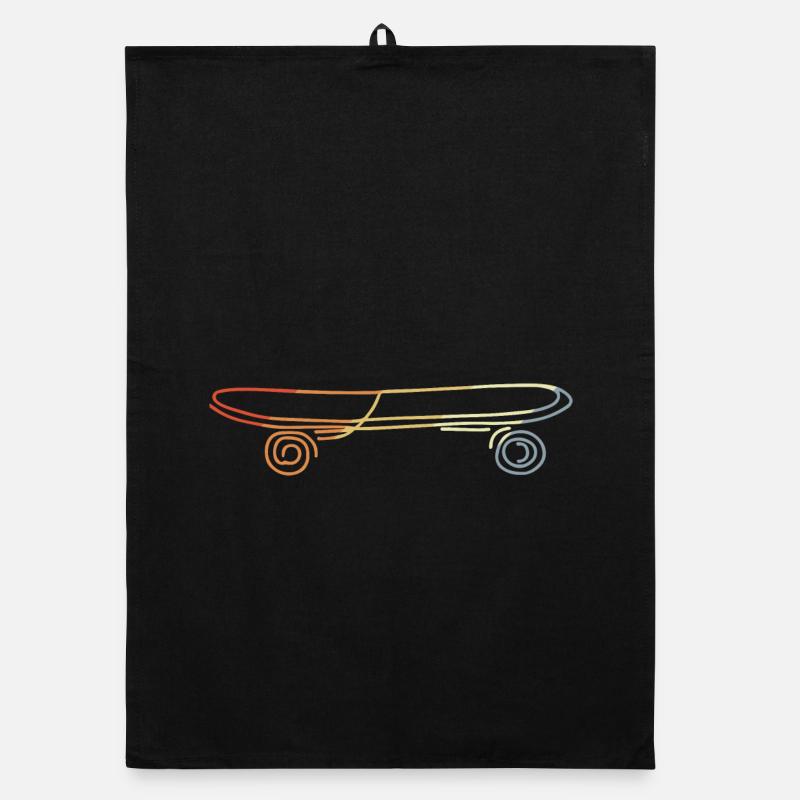 Dessin de planche de skate vintage Torchon bio