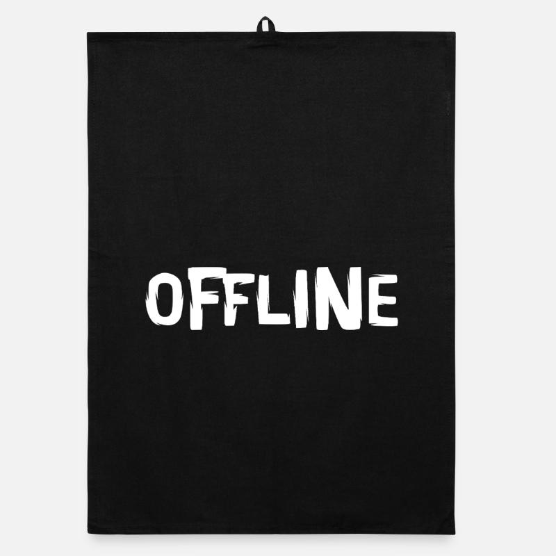 offline Schriftzug - comic Stil Sprüche Organic Geschirrtuch