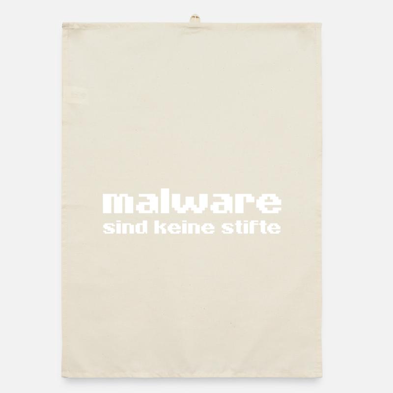 Malware sind keine Stifte Organic Geschirrtuch