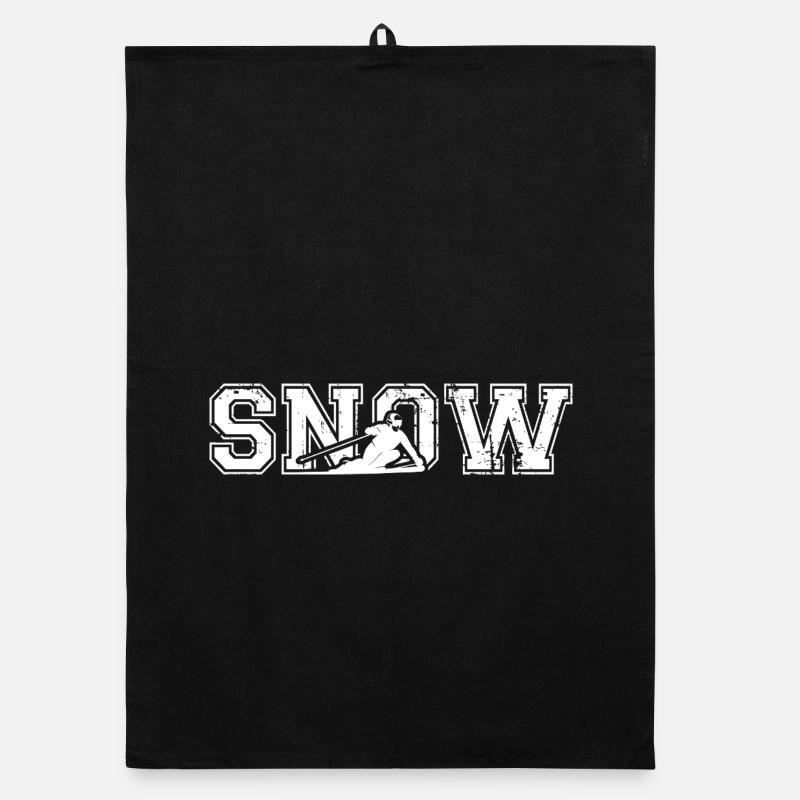 Ski Snow Vintage Skifahren Organic Geschirrtuch